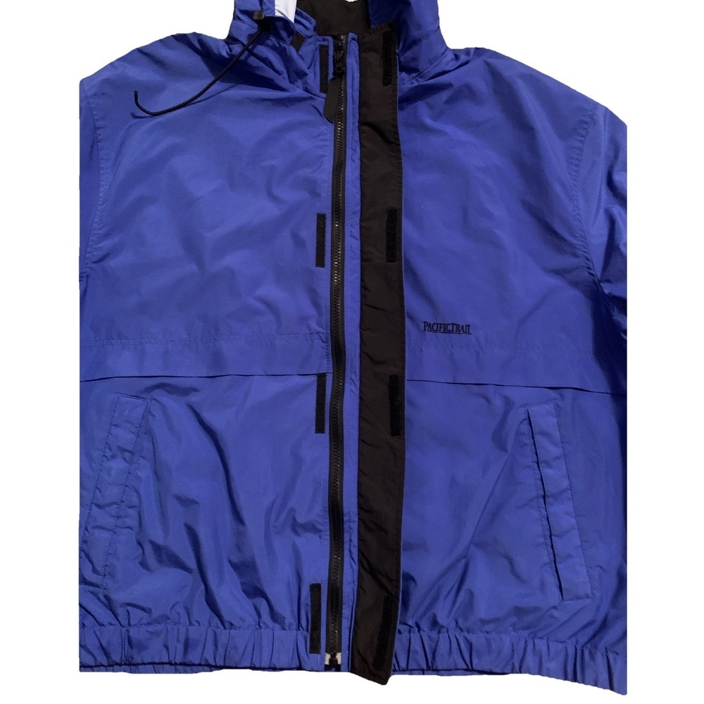 Pacific Trail Men's Blue Jacket XXL Windbreaker Hooded Gorpcore Vented Full Zip - Picture 6 of 16